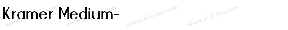 Kramer Medium字体转换